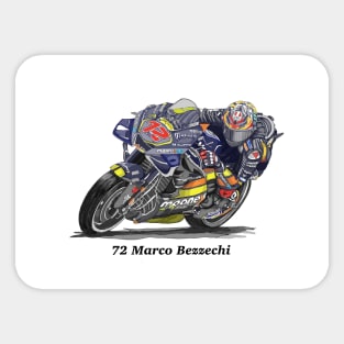 Drawing/Sketching MotoGP Team No 72 Marco Bezzechi Sticker